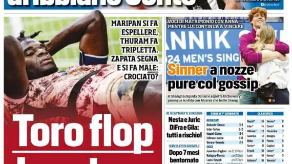 La prima pagina di Tuttosport