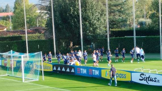 Coverciano, l'allenamento degli azzurri 