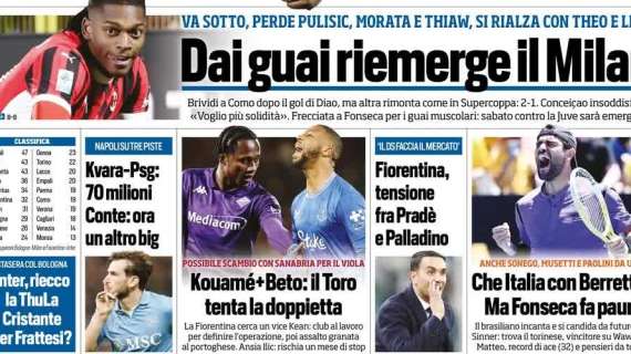 La prima pagina di Tuttosport