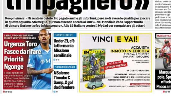 Tuttosport: “Urgenza Toro: fasce da rifare. Priorità Ngonge”