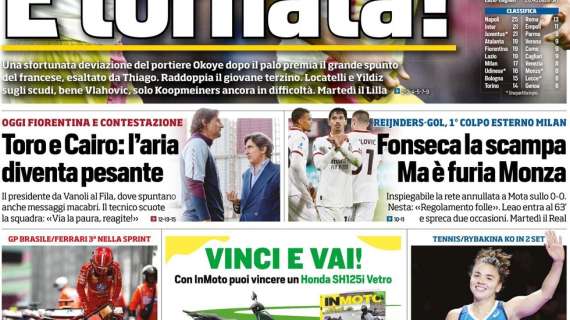 La prima pagina di Tuttosport