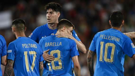 Italia avanti 2-0 sull'Ungheria all'intervallo con Barella e Pellegrini