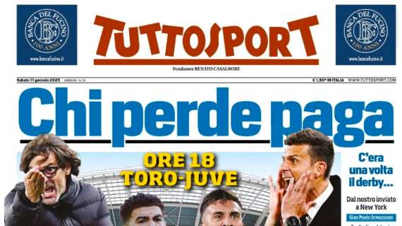 La prima pagina di Tuttosport