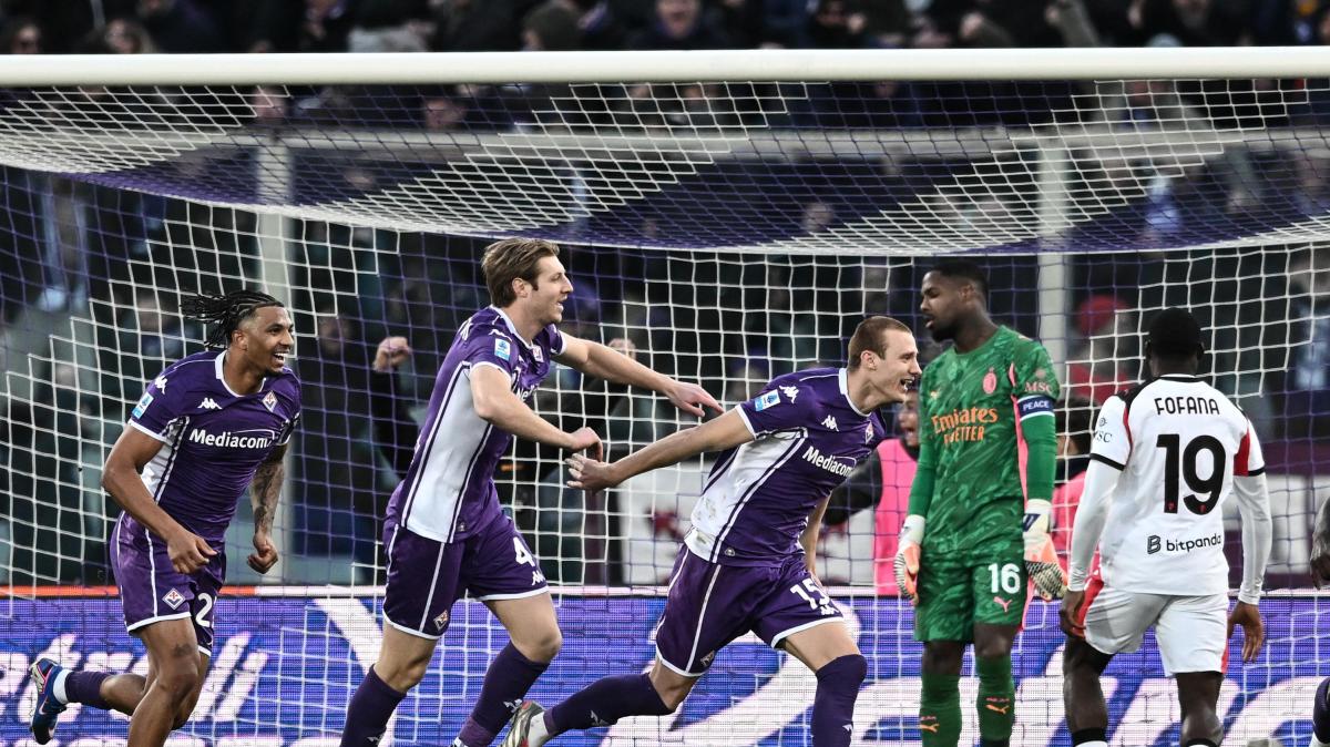 Fiorentina-Milan 1-1, Comuzzo e pareggio di Nkunku 