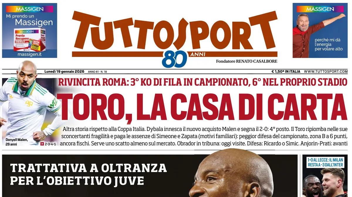 Tuttosport: “Toro, la casa di carta”