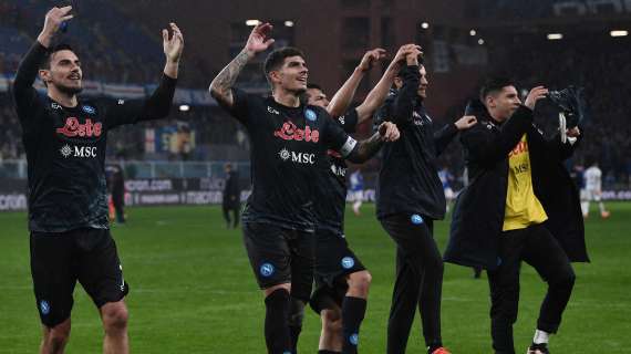 Serie A, la classifica aggiornata dopo Sampdoria-Napoli