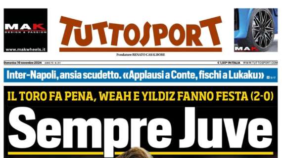 La prima pagina di Tuttosport