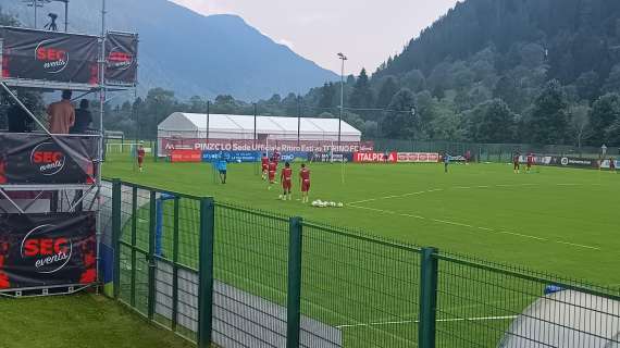 Il primo allenamento a Pinzolo