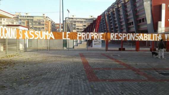 Torino, ancora esposto lo striscione di protesta 