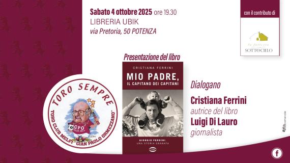 TC Melfi, presentazione libro “Mio padre, il capitano dei capitani” di Cristiana Ferrini