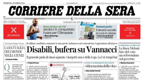 L’apertura del Corriere della Sera: “Terrazza Inter, è qui la festa”
