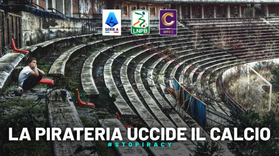 Le tre Lega Calcio di A, B e Pro si uniscono contro la pirateria: il nuovo spot