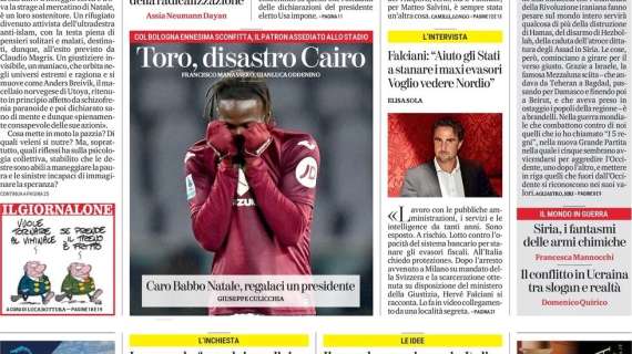 La prima pagina de La Stampa