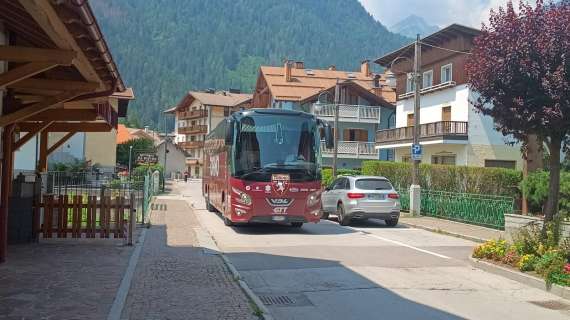 Il Torino è arrivato a Pinzolo. Nel pomeriggio il primo allenamento