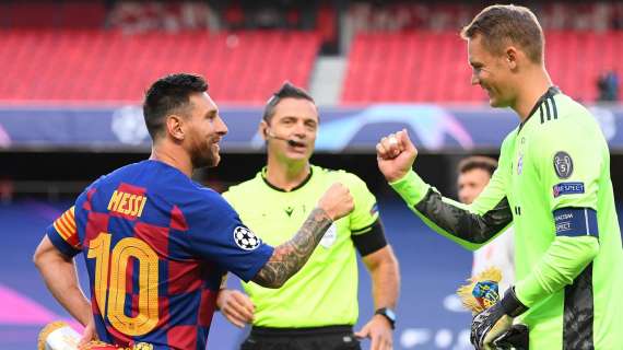 BUNDES - Without Messi, Neuer expects less predictable Barça