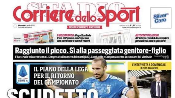 L'apertura del Corriere dello Sport: "Scudetto in campo neutro"