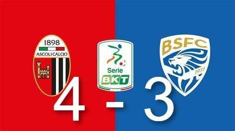 Ascoli - Brescia 4-3: una vittoria pesante per i bianconeri