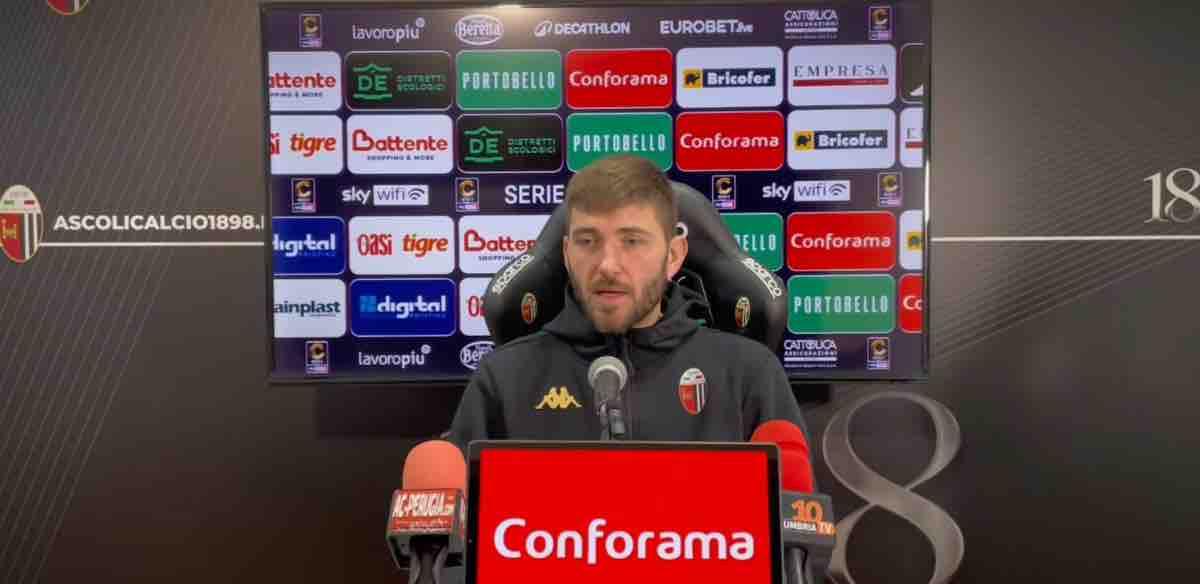 Ascoli-Perugia 2-1, Galuppini: "Partita dominata, mi sto trovando bene"