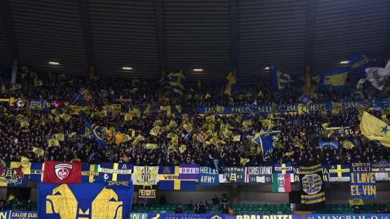 Verona, 182 tifosi gialloblu al Del Duca