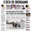 PRIMA PAGINA - L’Eco di Bergamo: "Atalanta, stasera contro il Napoli debutta Palladino"