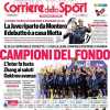 L'apertura del Corriere dello Sport: "Campioni del fondo. L'Inter fa festa, Zhang ai saluti"