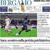 PRIMA PAGINA - Corriere di Bergamo: "Atalanta, così è tutto un altro pareggiare. E Lookman si è sbloccato"
