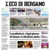 PRIMA PAGINA - L'Eco di Bergamo: "Atalanta, notte Champions"