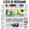 PRIMA PAGINA - L'Eco di Bergamo: "Atalanta, i numeri della Champions"