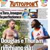 Juve agguerrita. Tuttosport in prima pagina: "Douglas e Thuram ringhiano già"