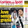 PRIMA PAGINA - Corriere dello Sport: "Juve senza grazia"