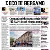 PRIMA PAGINA - L'Eco di Bergamo: "Scamacca, Bellanova e Carnesecchi in Nazionale"