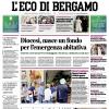 PRIMA PAGINA – L'Eco di Bergamo: "Sarri più vicino: quanti intrecci con Bergamo"