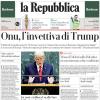 PRIMA PAGINA - la Repubblica: "Onu, l’invettiva di Trump"