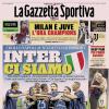 PRIMA PAGINA - La Gazzetta Sportiva: "Gasp pari, poi punge Ranieri"