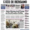 PRIMA PAGINA - L'Eco di Bergamo: "De Roon da record. È a -1 da Bellini re delle presenze"