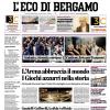 PRIMA PAGINA - L'Eco di Bergamo: "Atalanta, rimonta Europea"