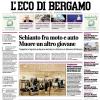 PRIMA PAGINA – L'Eco di Bergamo: "Dea, risolto il contratto con la Lazio: Sarri ora ha il via libera"