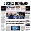 PRIMA PAGINA - L’Eco di Bergamo: "L'Atalanta sorride. Batte la Fiorentina e inizia la risalita"