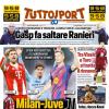 PRIMA PAGINA - TuttoSport: "Milan-Juve mosse scudetto"