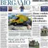 PRIMA PAGINA - Corriere di Bergamo: "E Scamacca lascia la divisa azzurra per il ginocchio"