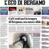 PRIMA PAGINA - L'Eco di Bergamo: "Atalanta col Bayern arrivederci Europa"