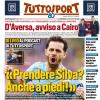 PRIMA PAGINA - Tuttosport: "Inter, senti Palestra. Di Livio: «Prendere Silva? Anche a piedi!»"