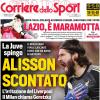 PRIMA PAGINA - Corriere dello Sport: "Coppa Italia: Atalanta eliminata ai rigori"