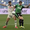 Sassuolo in dieci contro l'Atalanta: espulso Pinamonti al quarto d'ora