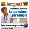 RIMA PAGINA - TuttoSport: "La tua lezione per sempre"