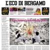 PRIMA PAGINA - L’Eco di Bergamo: "Svolta Palladino. Il trittico con le big snodo della stagione"