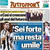 Tuttosport in apertura su Sergio Conceicao al figlio: "Sei forte ma resta umile"