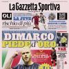 PRIMA PAGINA - La Gazzetta Sportiva: "Dimarco piede d'oro"