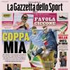 PRIMA PAGINA - La Gazzetta dello Sport: "Coppa mia. Ore 21: la finale Lazio-Inter"