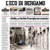 PRIMA PAGINA - L'Eco di Bergamo: "Domani l'Atalanta comincia a Lecce il suo aprile di fuoco"